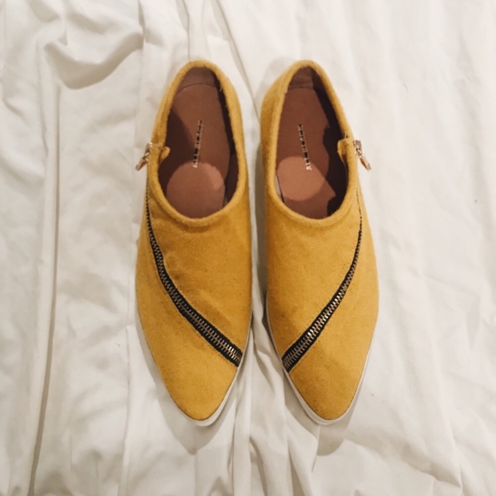 Mustard Suede Sneakers